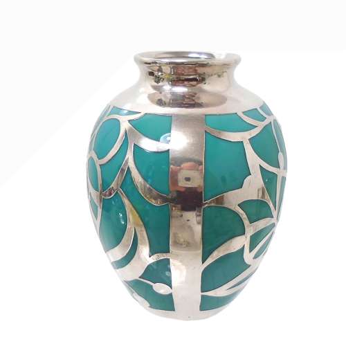 FRIEDRICH SPAHR Silver Overlay Vase