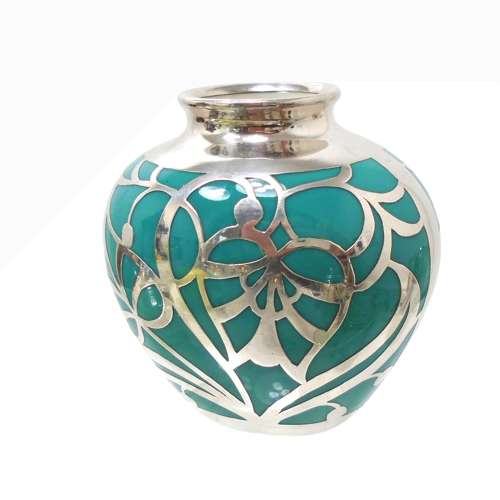 FRIEDRICH SPAHR Silver Overlay Vase