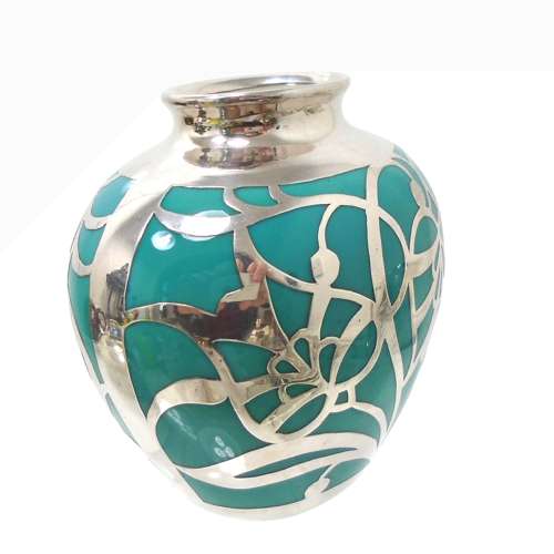 FRIEDRICH SPAHR Silver Overlay Vase
