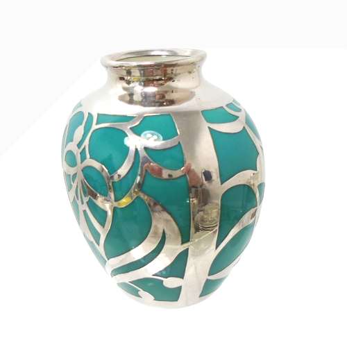 FRIEDRICH SPAHR Silver Overlay Vase