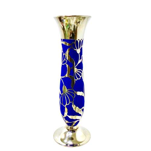 Silver Overlay Specimen vase by Friedrich Spahr