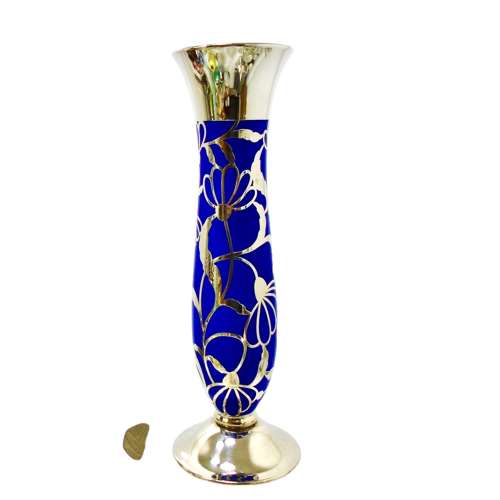 Silver Overlay Specimen vase by Friedrich Spahr