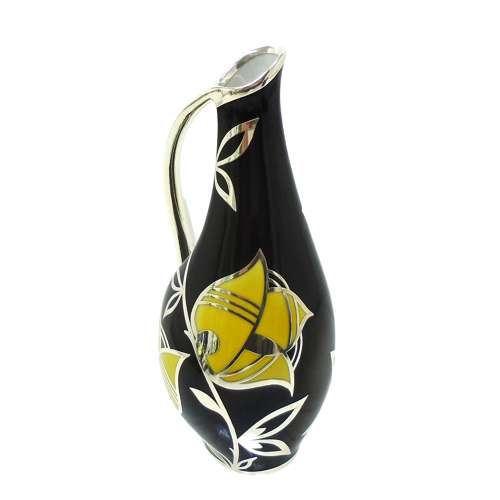 Friedrich Deusch Asymmetric Silver Overlay vase