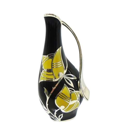 Friedrich Deusch Asymmetric Silver Overlay vase