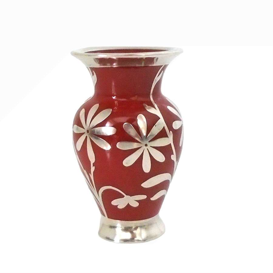 Friedrich Deusch Miniature Silver Overlay Vase