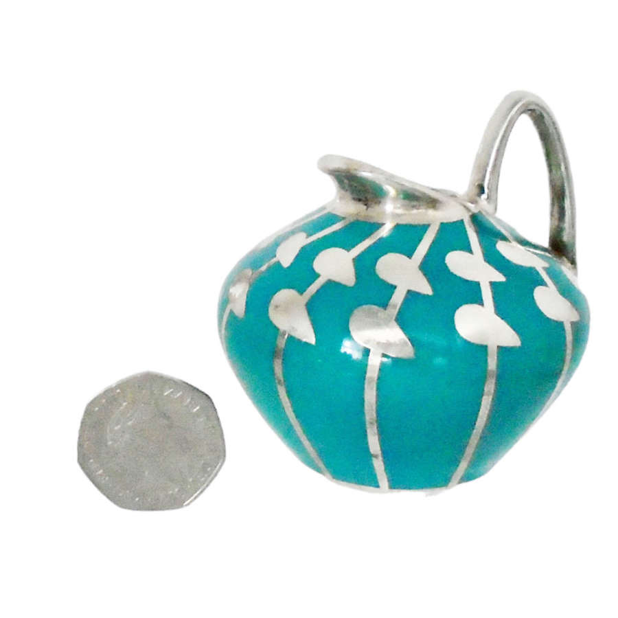 Spahr Modernist Silver Overlay Miniature