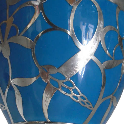 Large Silver Overlay Vase by Friedrich Spahr