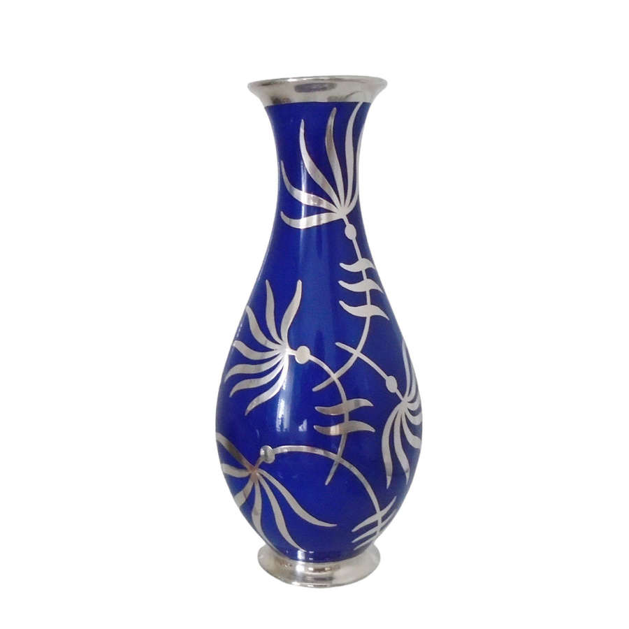 Friedrich Spahr Silver Overlay Vase