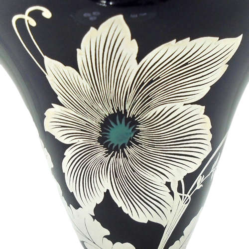 Rosenthal Deep Cobalt Silver Overlay Vase by Friedrich Deusch