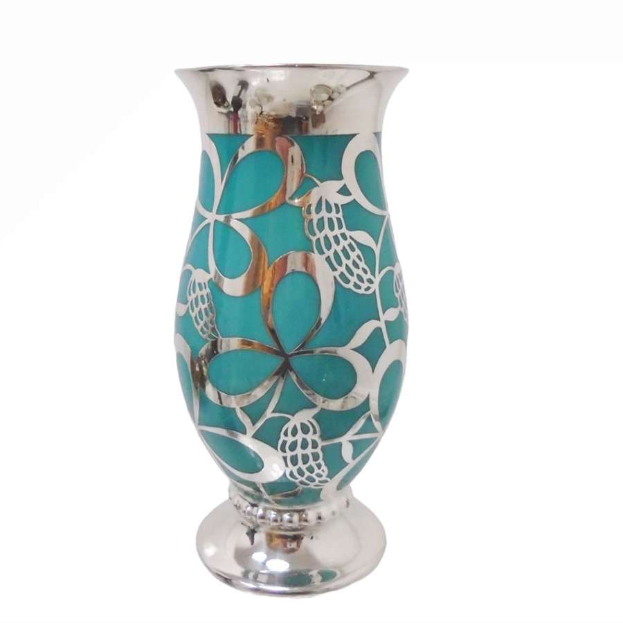 FRIEDRICH SPAHR Silver Overlay Vase