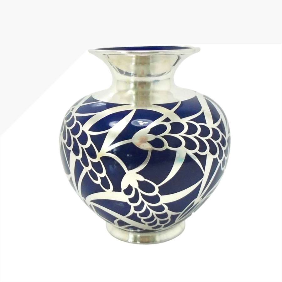 Silver Overlay Vase by Friedrich Spahr