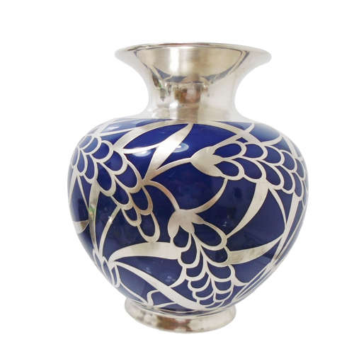 Silver Overlay Vase by Friedrich Spahr