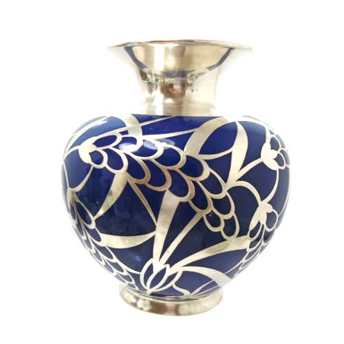 Silver Overlay Vase by Friedrich Spahr