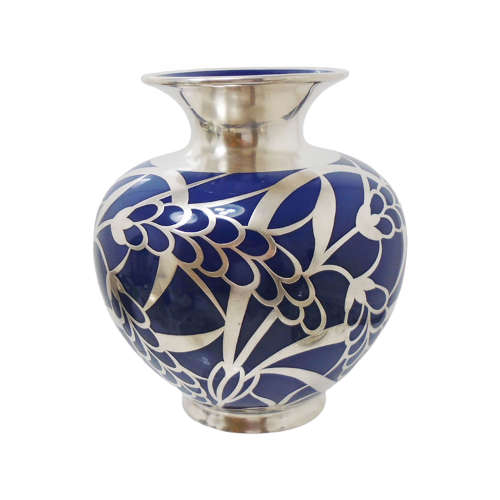 Silver Overlay Vase by Friedrich Spahr