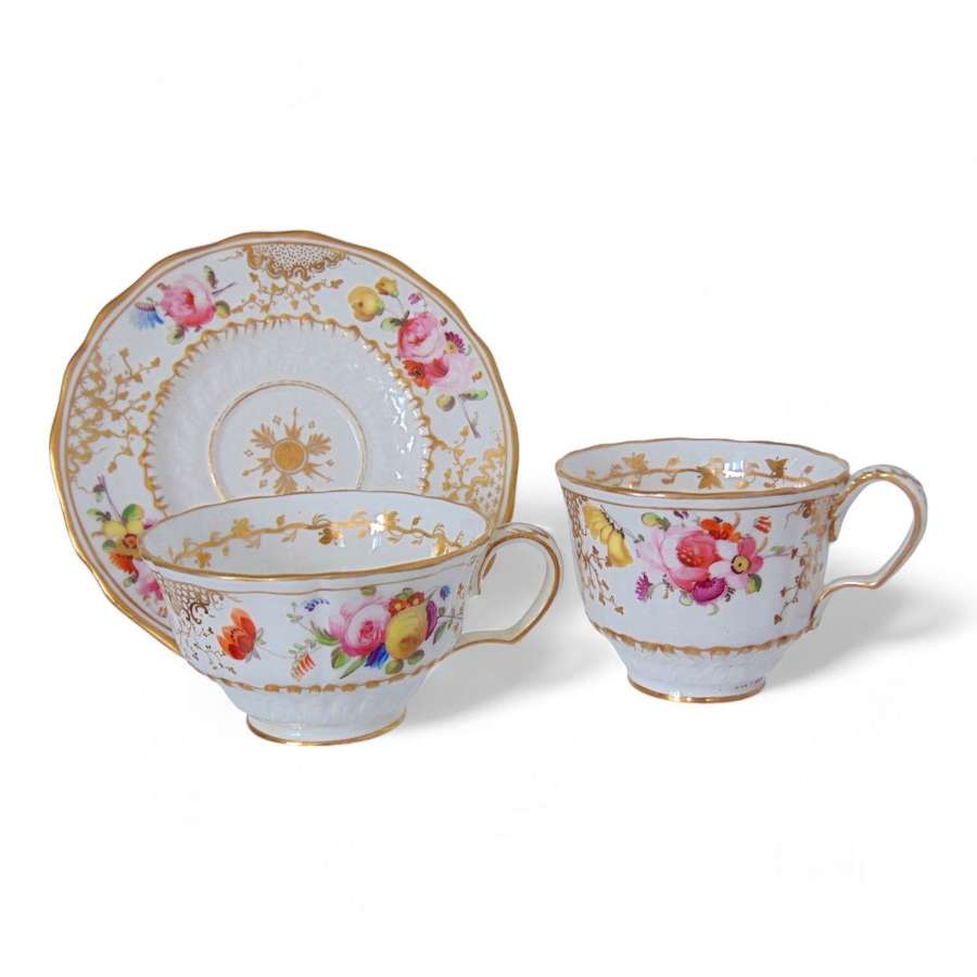 Coalport Porcelain Trio Pattern 966