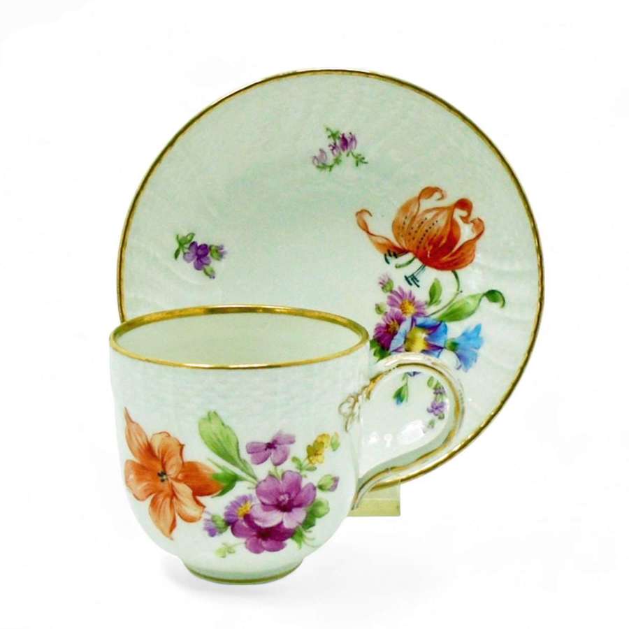 Berlin Porcelain Demitasse Cup & Saucer