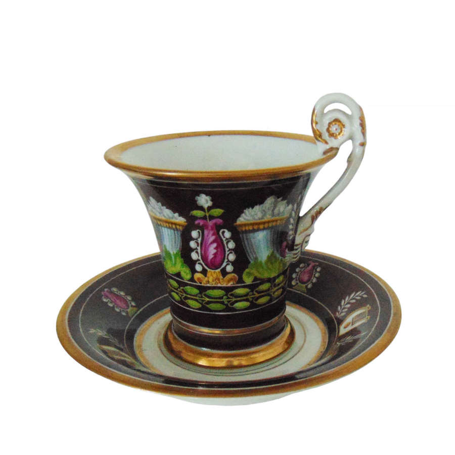 Continental Porcelain chocolate cup & saucer