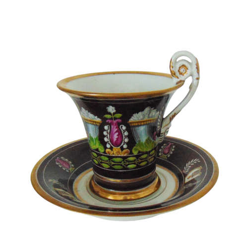 Continental Porcelain chocolate cup & saucer