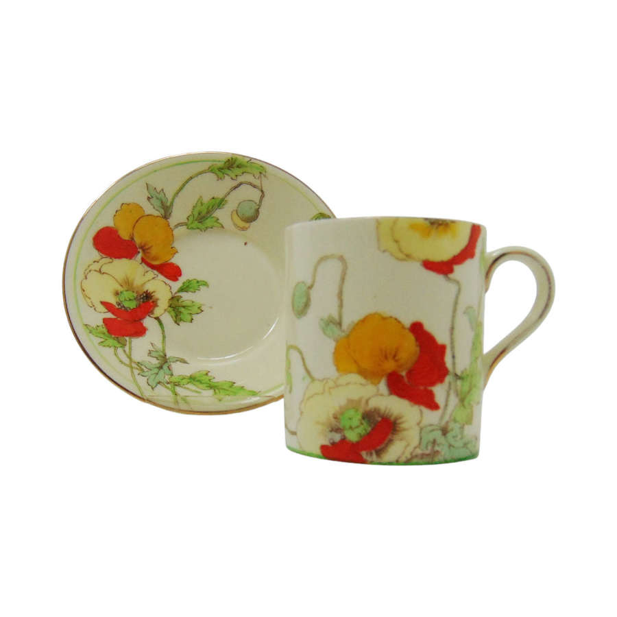 Royal Doulton Poppy Coffee Cup & Saucer