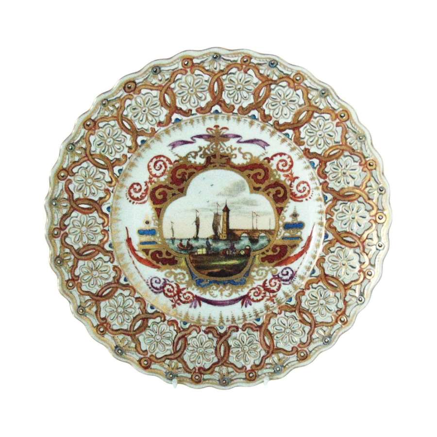 Helena Wolfsohn Dresden Harbour Scene Plate