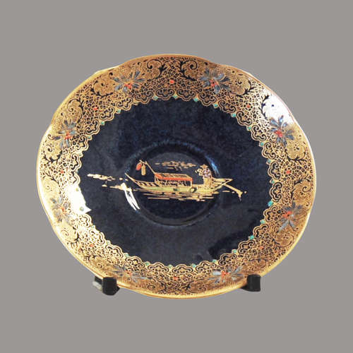 Carlton Ware Cobalt Enamel Pagoda Demitasse