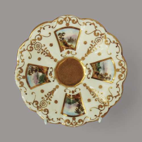 Coalport Demitasse with Landscape painting