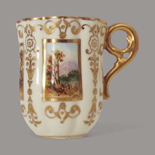 Coalport Demitasse with Landscape painting