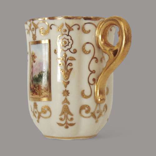 Coalport Demitasse with Landscape painting