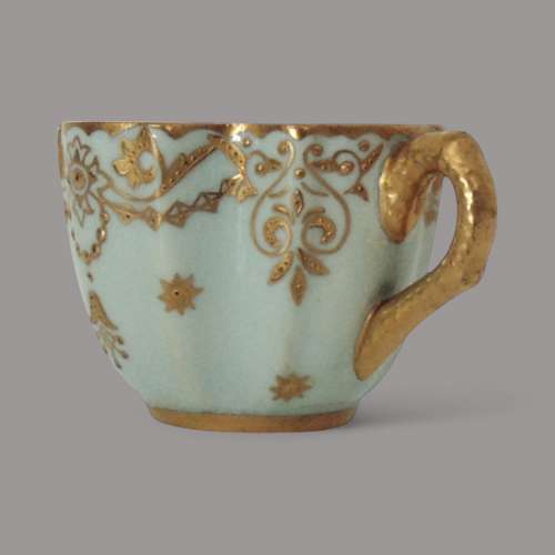 Coalport quatrefoil demitasse