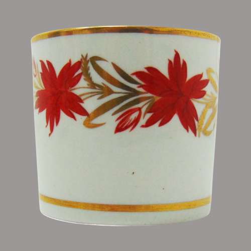 English Porcelain Coffee Can & Saucer C:1810
