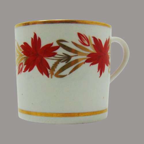 English Porcelain Coffee Can & Saucer C:1810