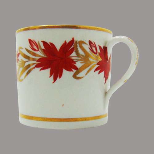 English Porcelain Coffee Can & Saucer C:1810