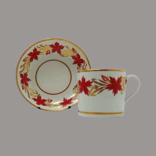 English Porcelain Coffee Can & Saucer C:1810