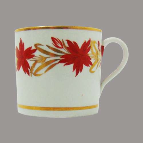 English Porcelain Coffee Can & Saucer C:1810