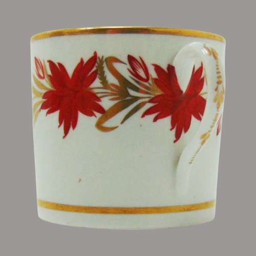 English Porcelain Coffee Can & Saucer C:1810