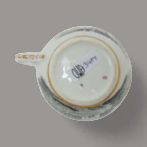 New Hall Porcelain Bat Printed Trio