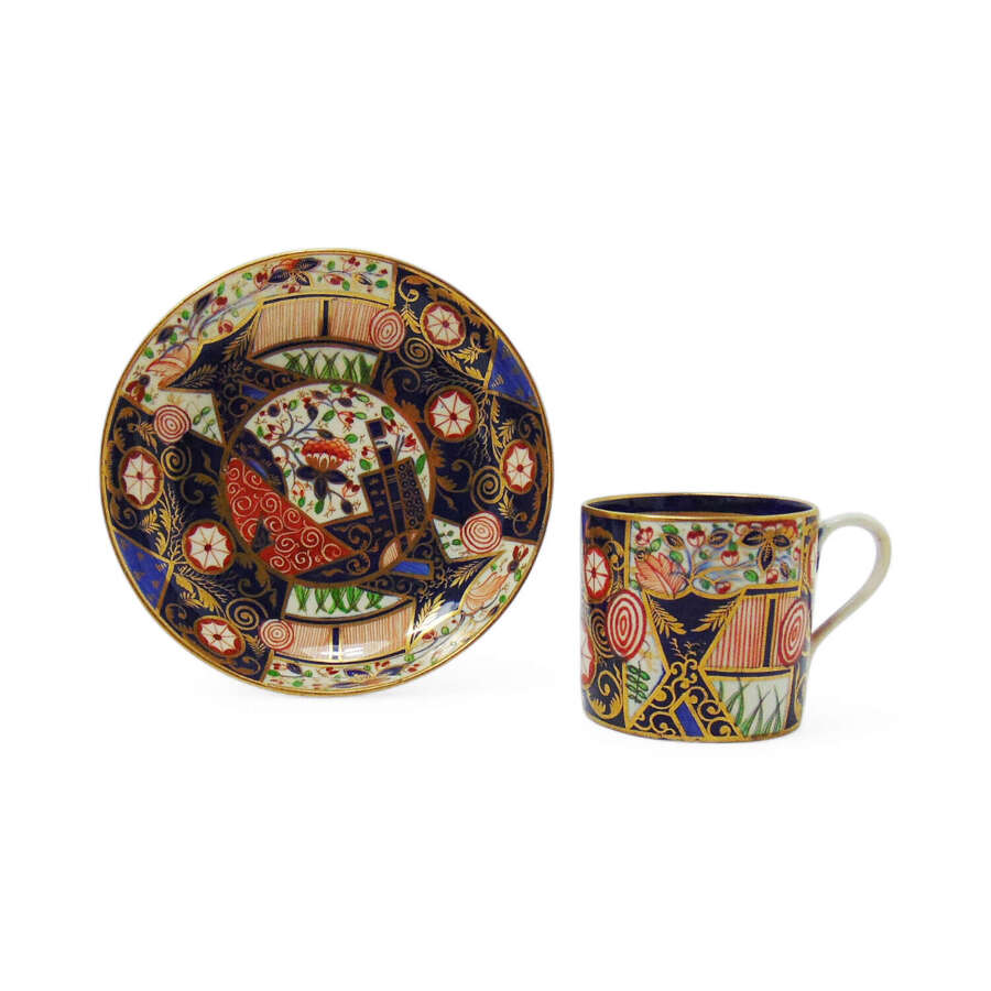 Derby Porcelain Coffee Can & Saucer