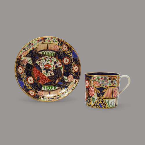 Derby Porcelain Coffee Can & Saucer