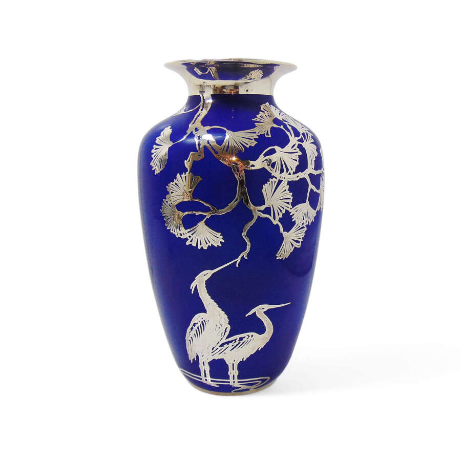 Silver Overlay Vase by Friedrich Spahr