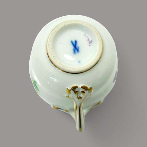 Meissen Porcelain demitasse cup & saucer. First Quality