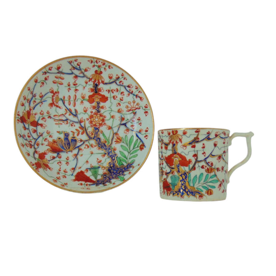 Derby two quail coffee can & saucer