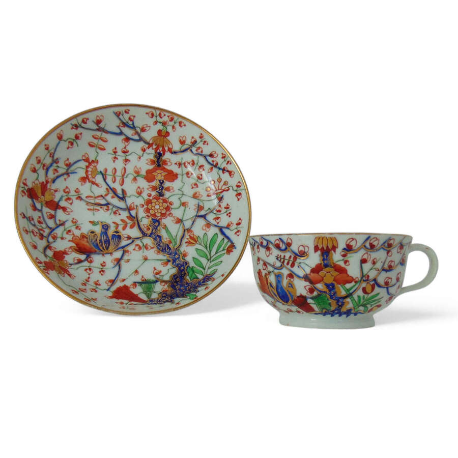 Derby two quail tea cup & saucer