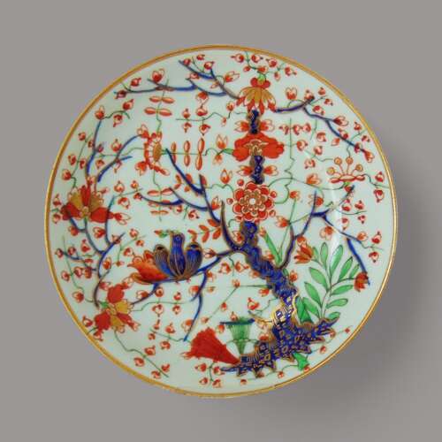 Derby two quail tea cup & saucer