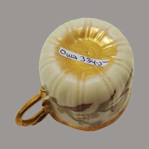 Royal Worcester Blush Ivory Ground coffee cup & saucer