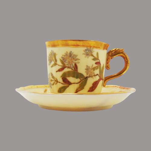 Royal Worcester Blush Ivory Ground coffee cup & saucer