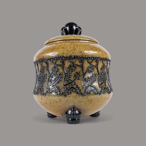 Salt Glazed Reinhold Merkelbach punch bowl designed by Ludwig Leybold