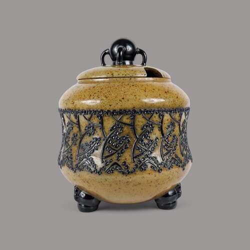 Salt Glazed Reinhold Merkelbach punch bowl designed by Ludwig Leybold