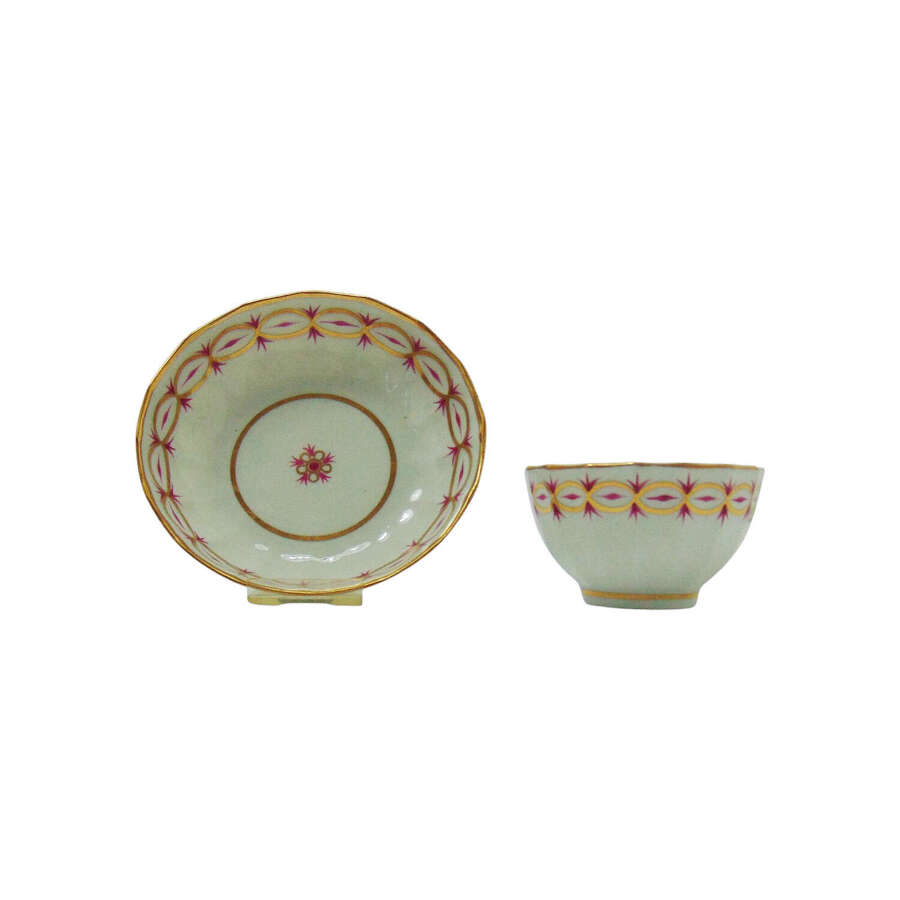 New Hall Tea Bowl & Saucer Pattern 89