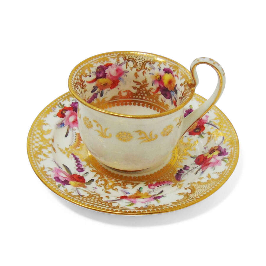 Coalport Empire Shape Cup & Saucer Pattern 830