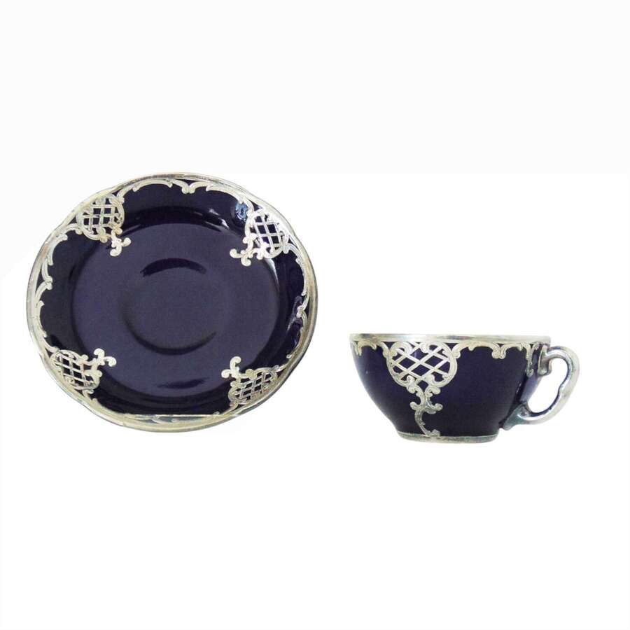 Hutschenreuther Silver Overlay cup & saucer